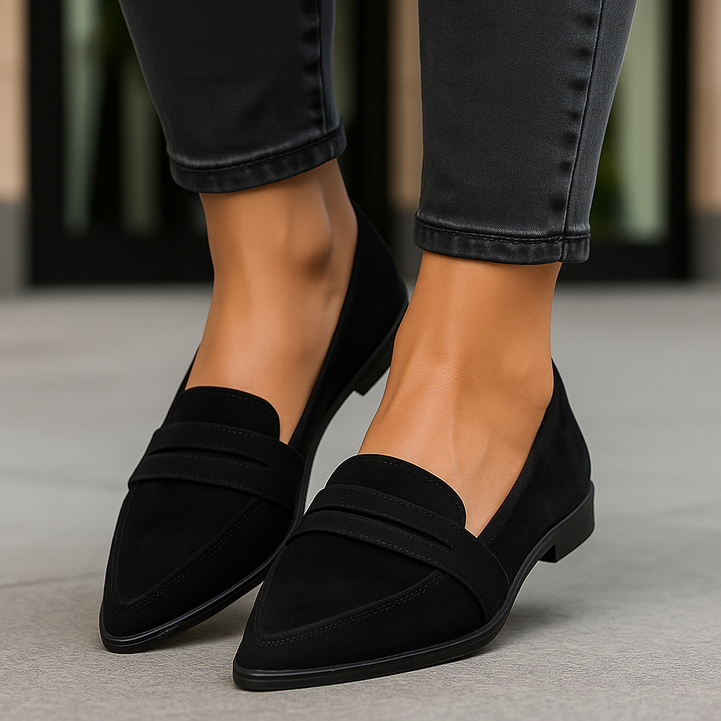 Mocassino Traspirante in Camoscio da Donna